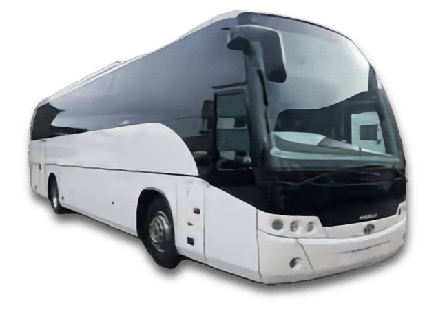 a MAN Beulas cygnus coach, that carries up to 40 people